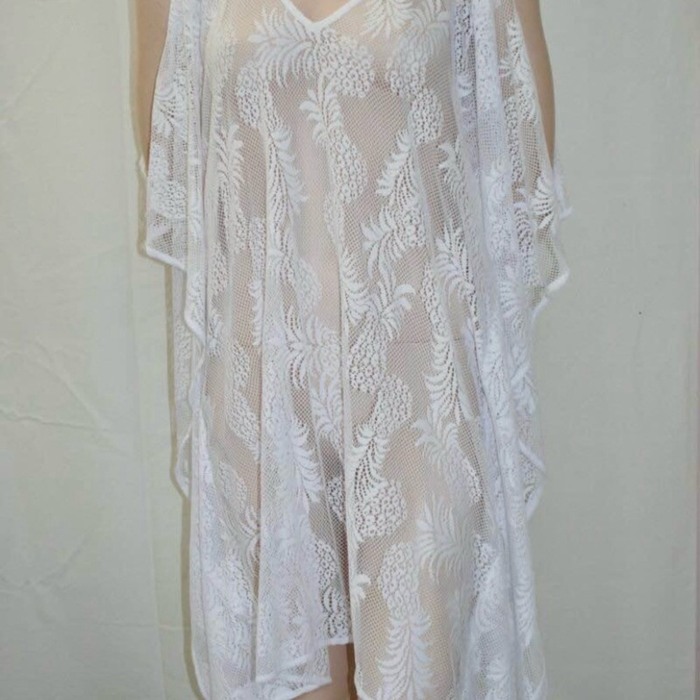 Lilly Pulitzer White Sheer Lace Swim Cover-Up